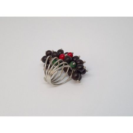 Anillos Semillas Achira Negro