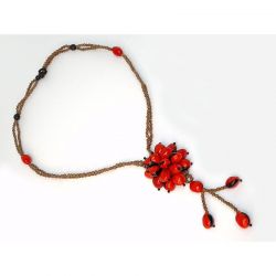 Collar De 3 Hilos Flor